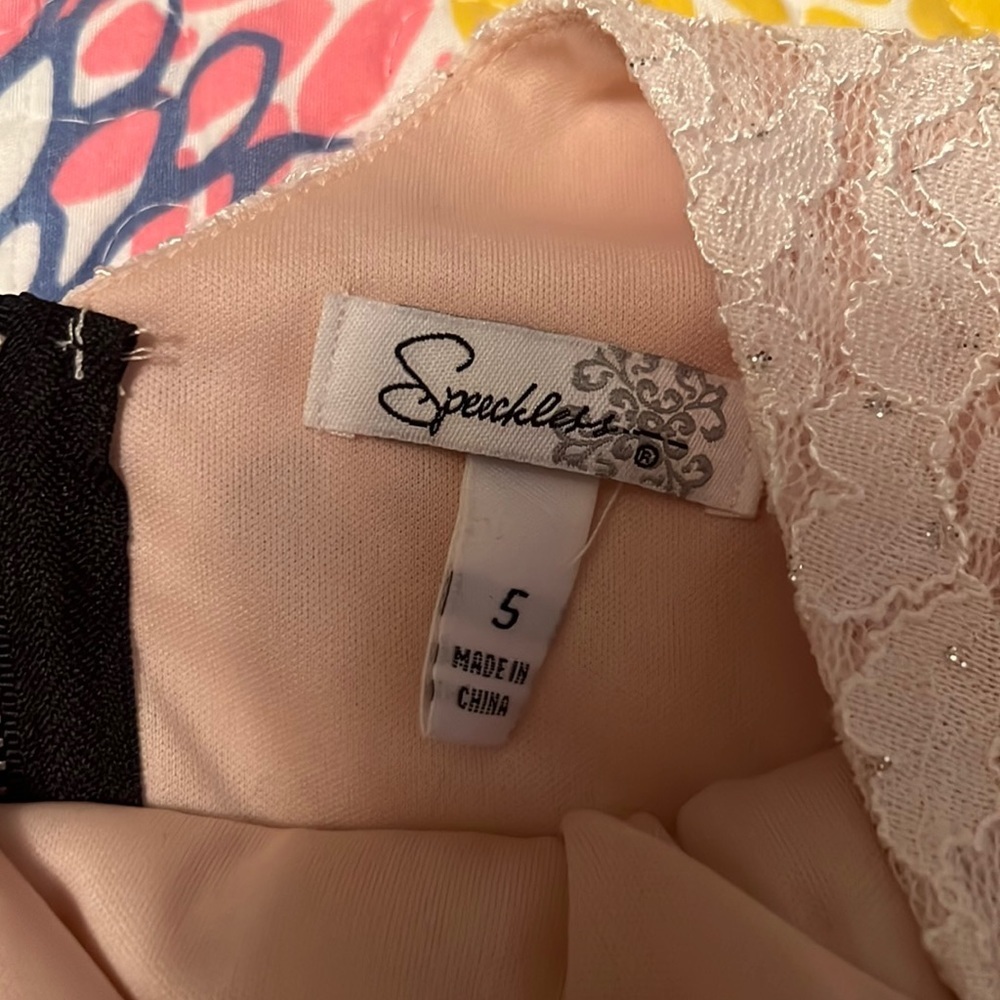 LIGHT PINK SKATER SPARKLE SIZE 5 DRESS - Picture 4 of 5